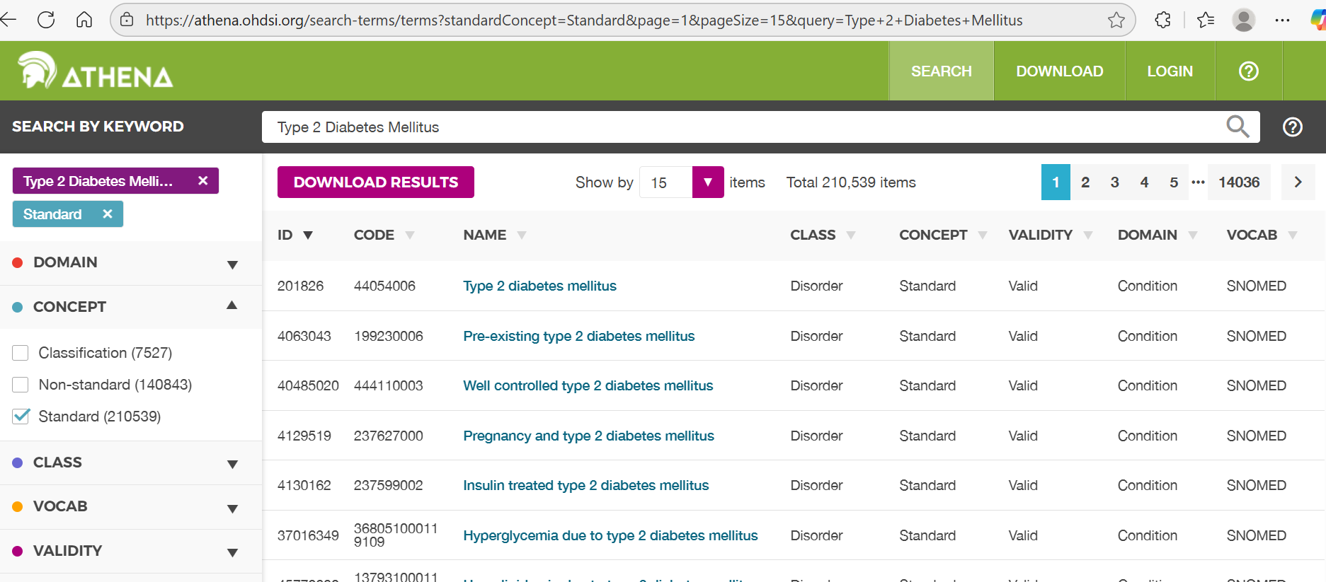 Athena search results placeholder